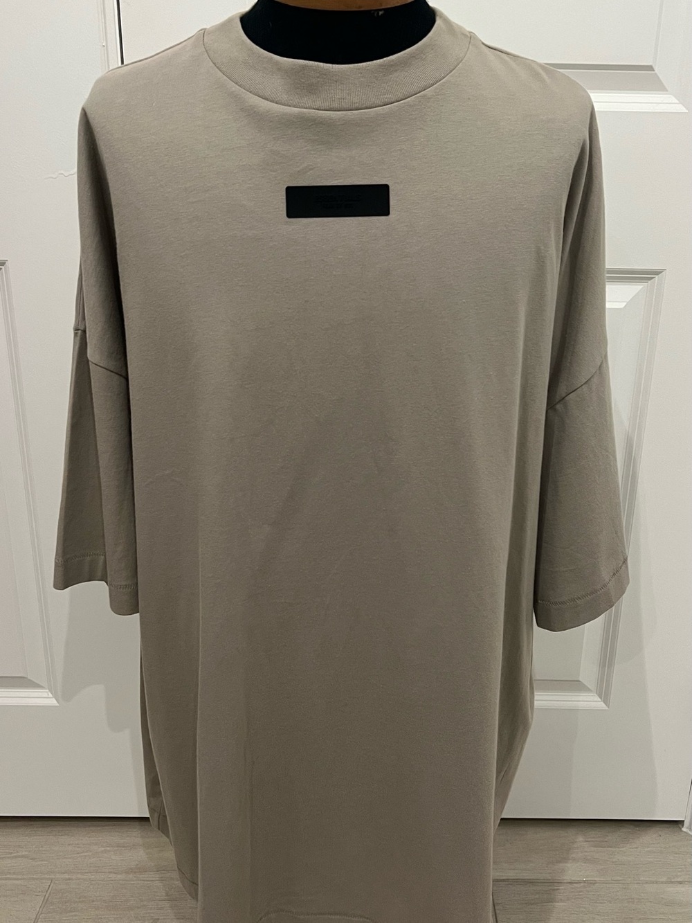 Fear of God Oversized Short Sleeve Crewneck in Taupe XL